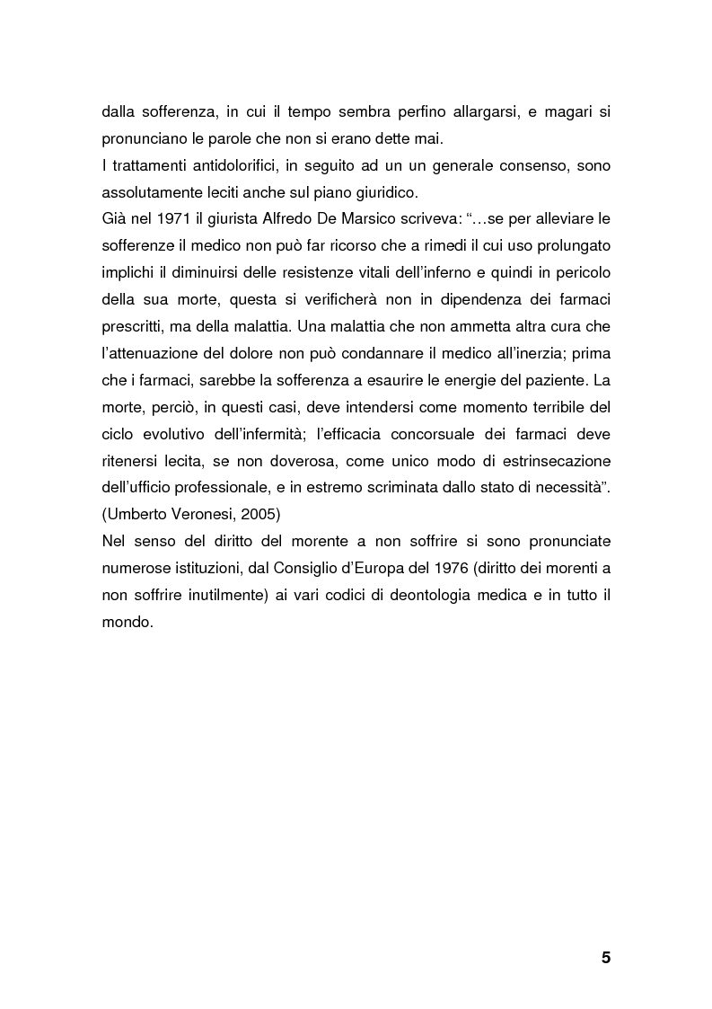 Anteprima della tesi: Dolore: una battaglia ancora da vincere. Curare se non si può guarire., Pagina 5