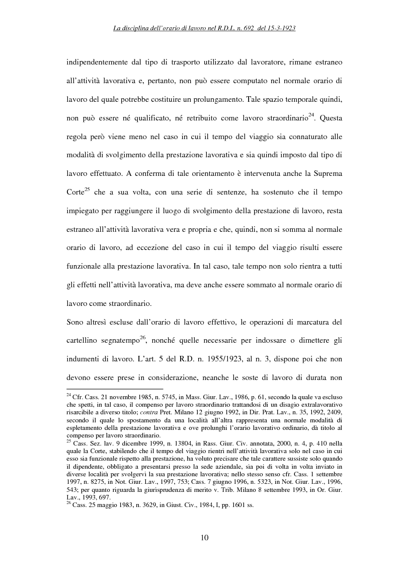 Anteprima della tesi: La durata massima e media della prestazione di lavoro, Pagina 10
