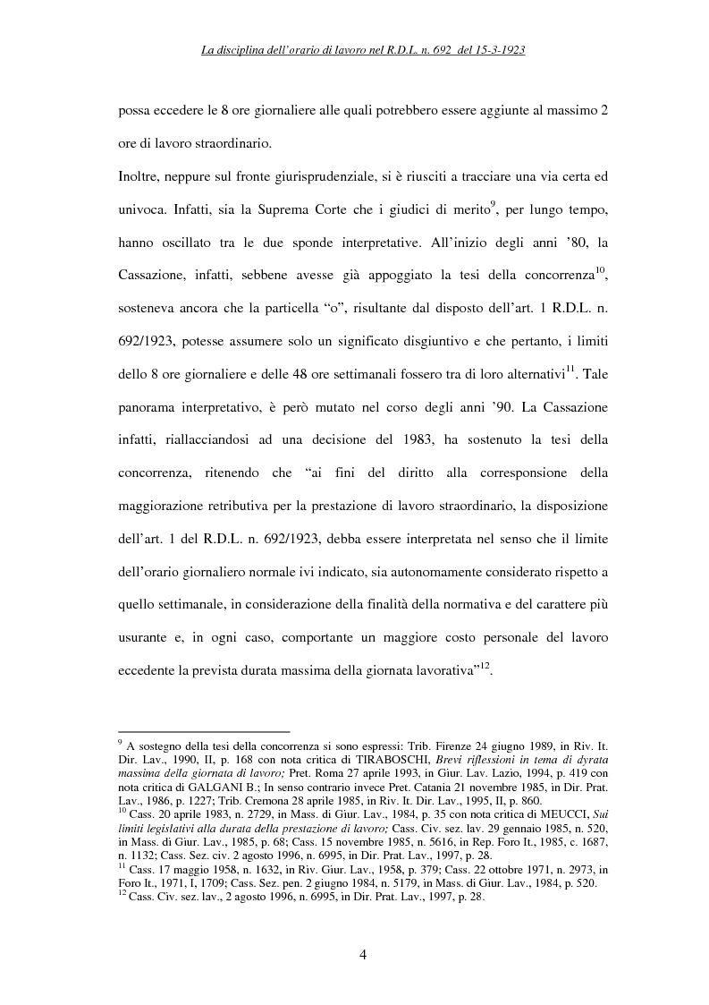 Anteprima della tesi: La durata massima e media della prestazione di lavoro, Pagina 4