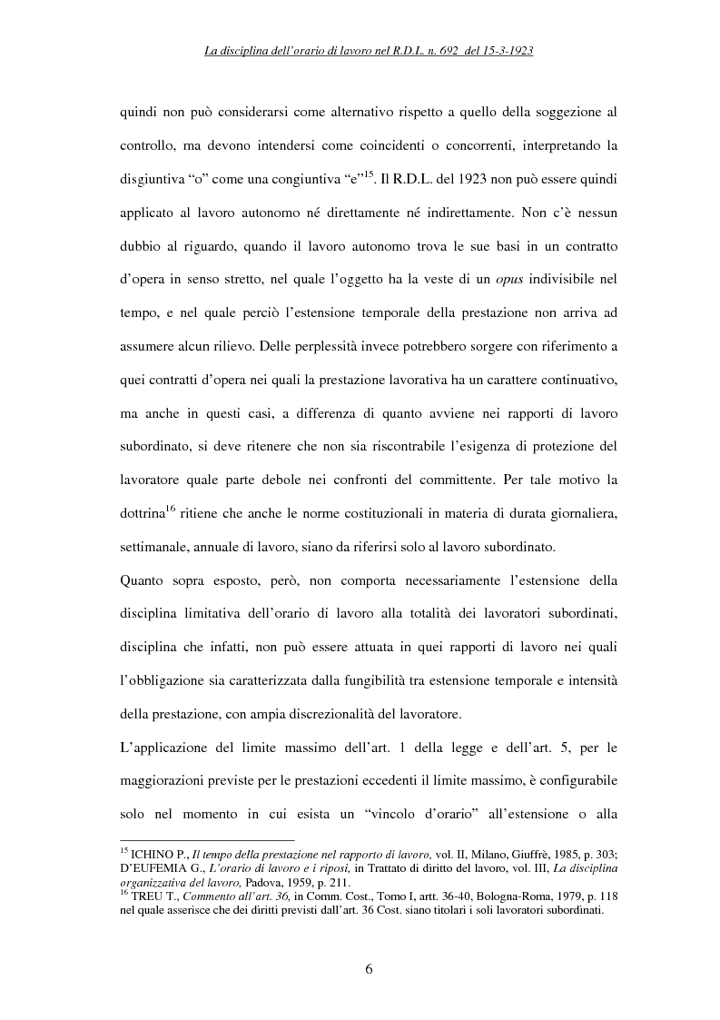 Anteprima della tesi: La durata massima e media della prestazione di lavoro, Pagina 6