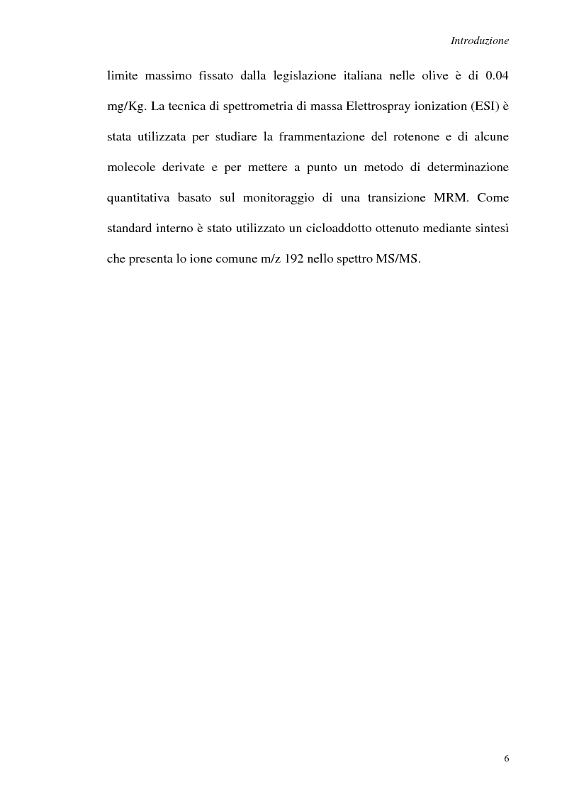Anteprima della tesi: Determinazione quantitativa di rotenone in olivicoltura biologica mediante spettrometria di massa, Pagina 2