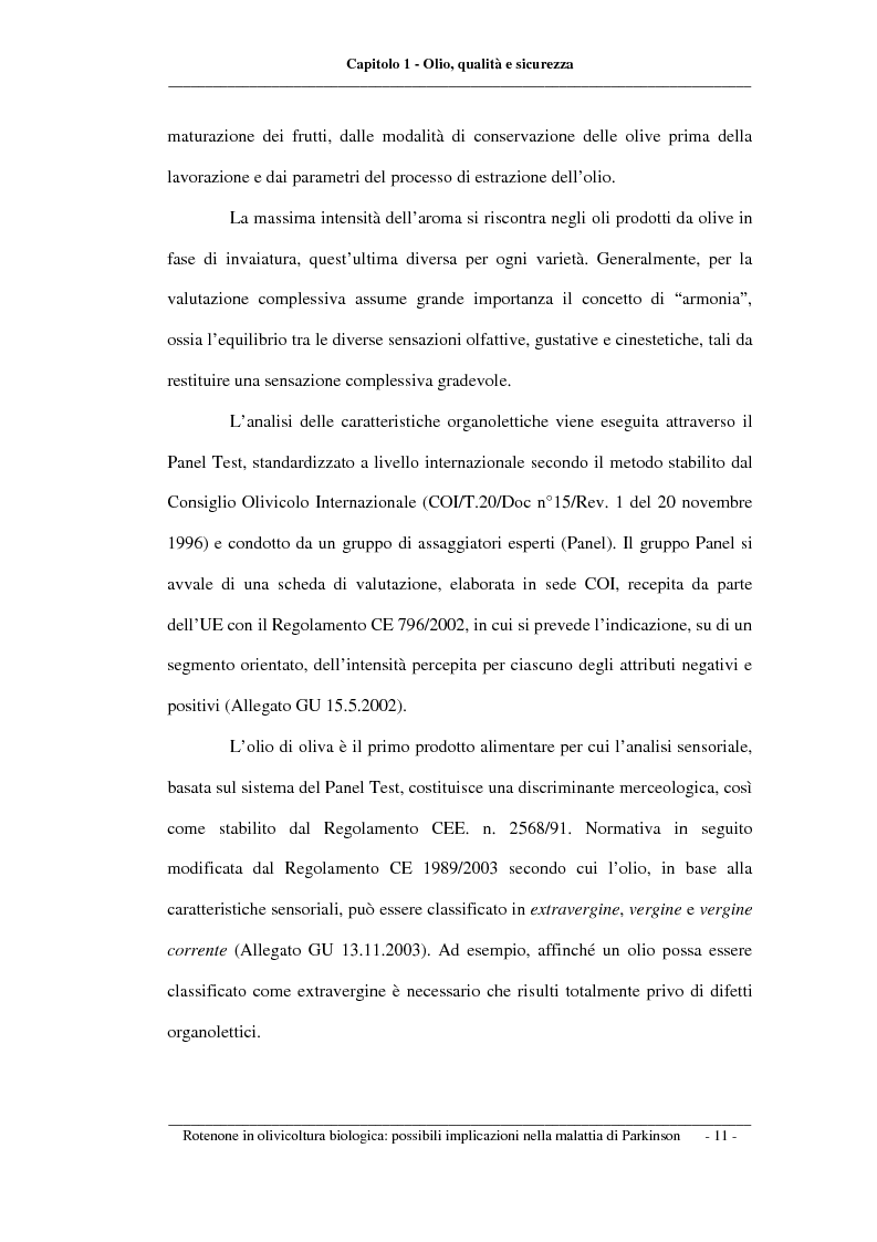 Anteprima della tesi: Rotenone nell'olivicoltura biologica: possibili implicazioni nella malattia di Parkinson, Pagina 11