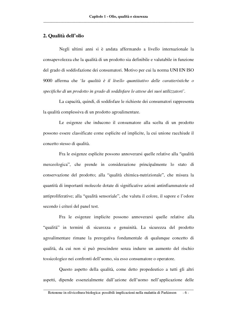 Anteprima della tesi: Rotenone nell'olivicoltura biologica: possibili implicazioni nella malattia di Parkinson, Pagina 6