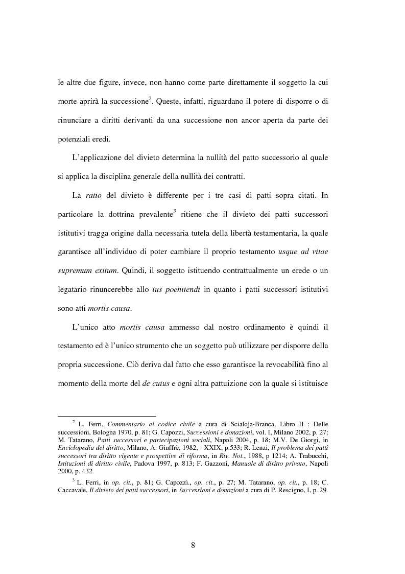 Anteprima della tesi: Il divieto dei patti successori nel diritto societario, Pagina 2