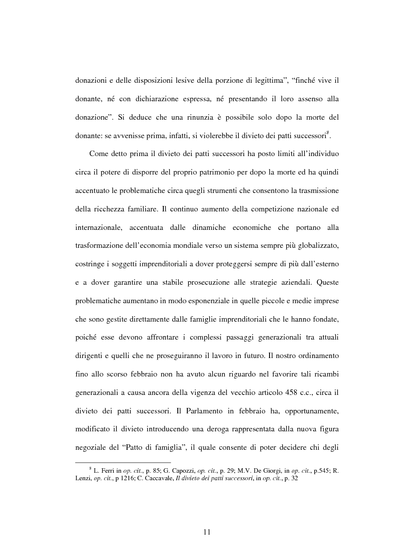 Anteprima della tesi: Il divieto dei patti successori nel diritto societario, Pagina 5