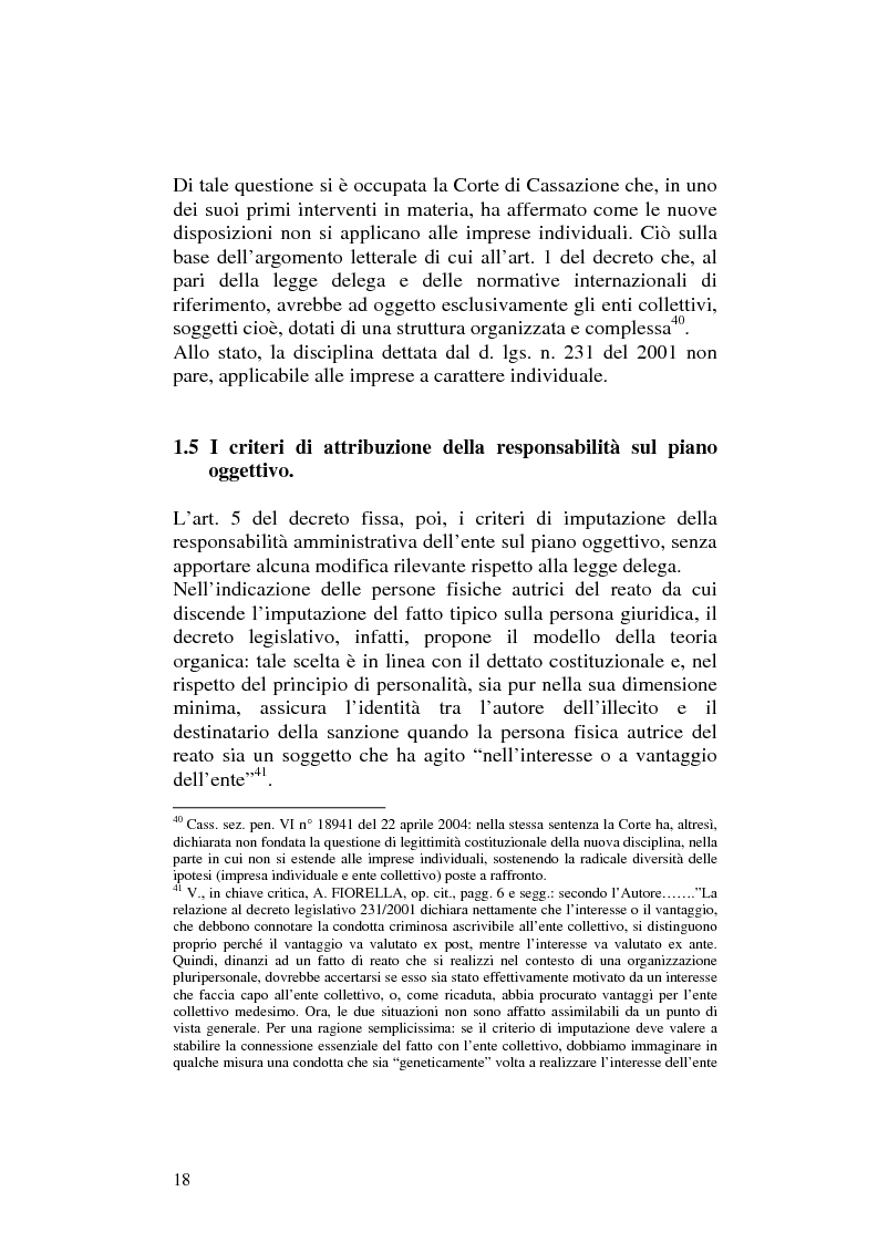 Estratto dalla tesi: Profili civilistici del Decreto Legislativo n.231/2001