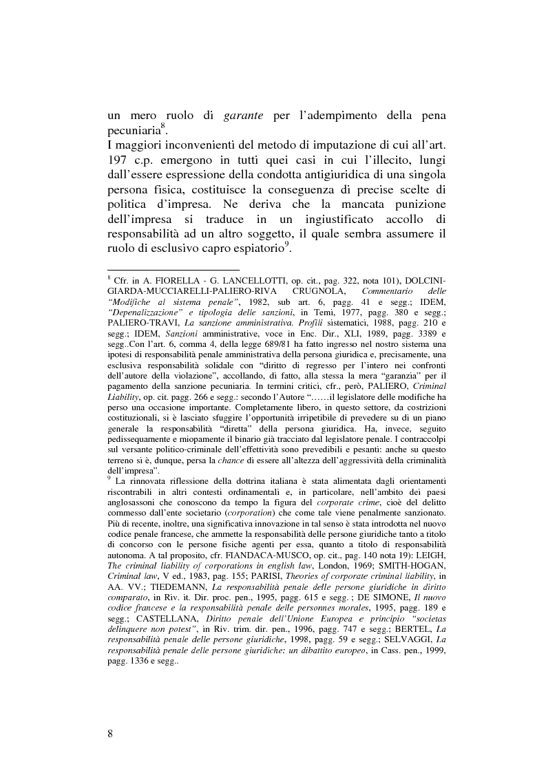 Anteprima della tesi: Profili civilistici del Decreto Legislativo n.231/2001, Pagina 4