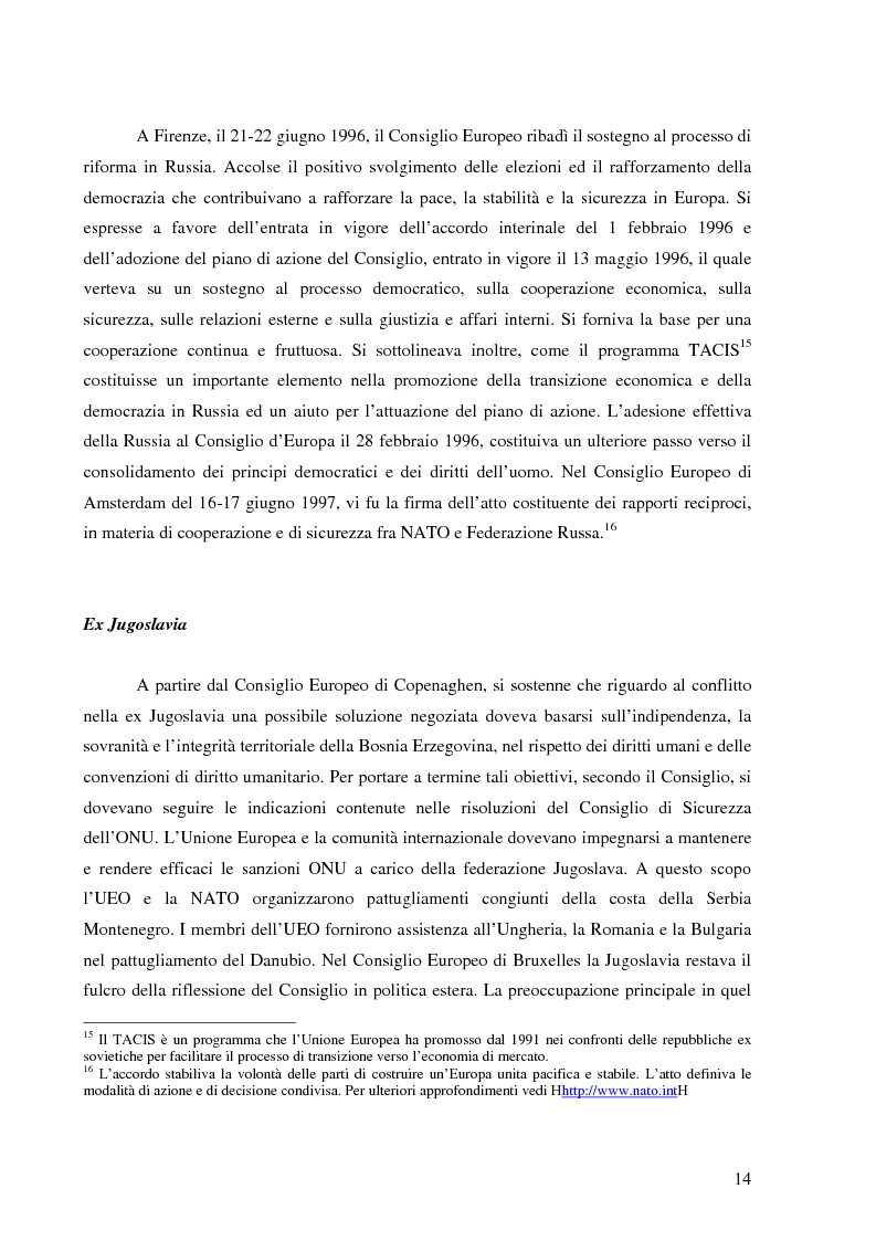 Anteprima della tesi: I rapporti tra l'UEO e l'Unione Europea, Pagina 10