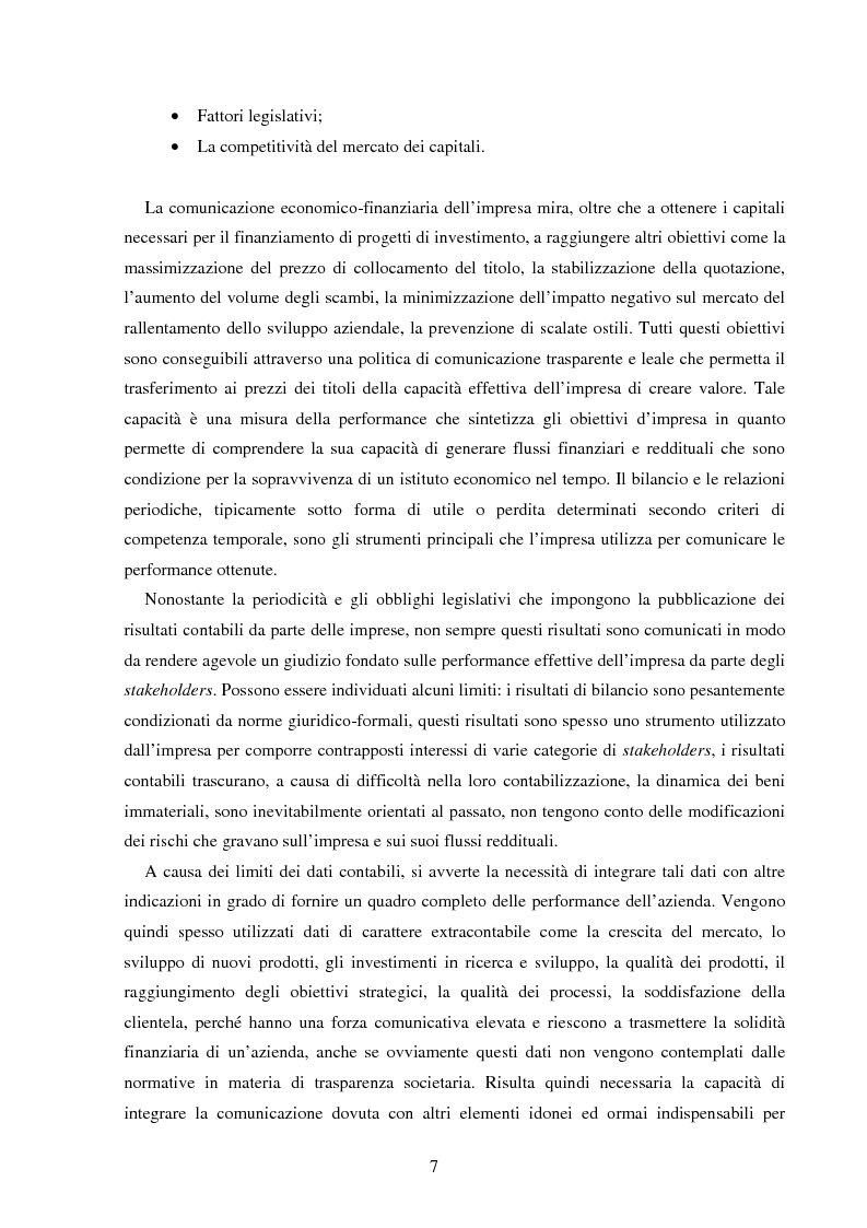 Anteprima della tesi: Pubblicità finanziaria e quotazione in borsa. Il caso Cobra Automotive Technologies., Pagina 5