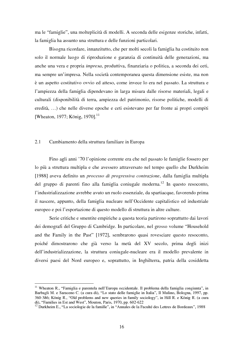 Anteprima della tesi: Dinamiche generazionali e nuovi cicli di vita familiare. La famiglia lunga del giovane adulto: invecchiare come figli., Pagina 10