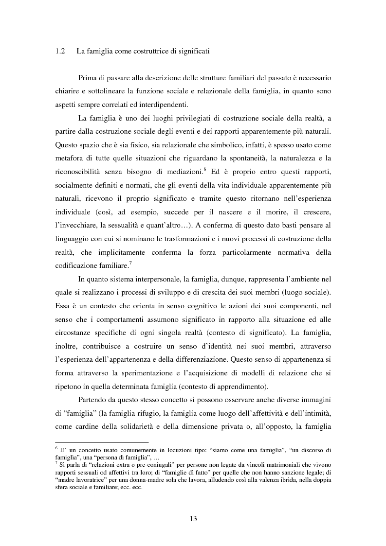 Anteprima della tesi: Dinamiche generazionali e nuovi cicli di vita familiare. La famiglia lunga del giovane adulto: invecchiare come figli., Pagina 7