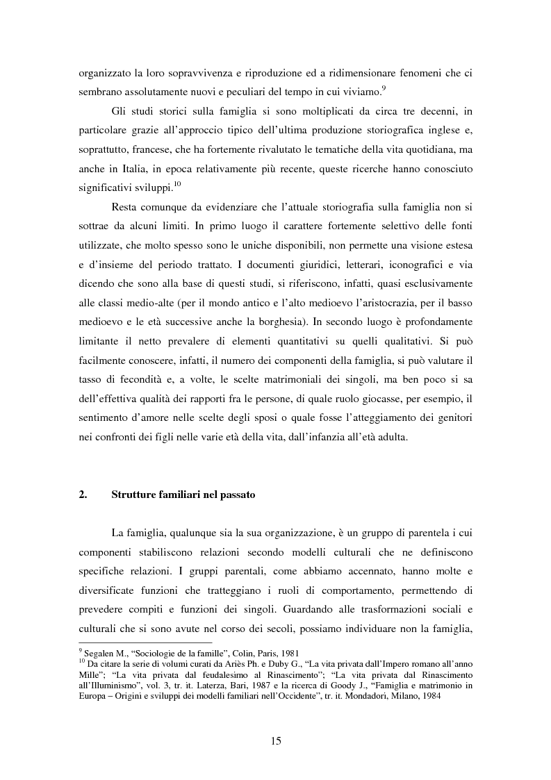 Anteprima della tesi: Dinamiche generazionali e nuovi cicli di vita familiare. La famiglia lunga del giovane adulto: invecchiare come figli., Pagina 9