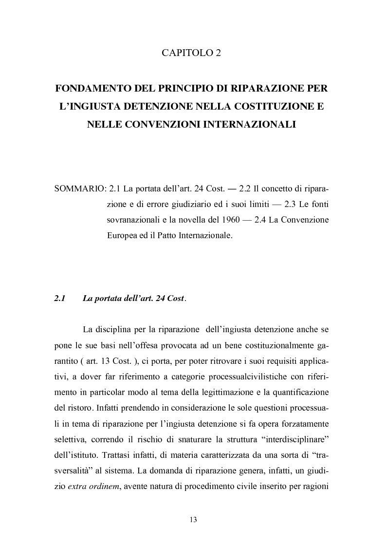 Anteprima della tesi: La riparazione per l'ingiusta detenzione, Pagina 10