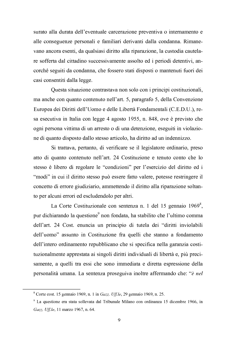 Anteprima della tesi: La riparazione per l'ingiusta detenzione, Pagina 6
