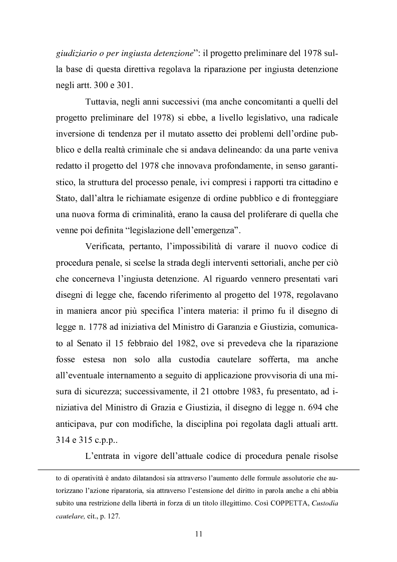 Anteprima della tesi: La riparazione per l'ingiusta detenzione, Pagina 8