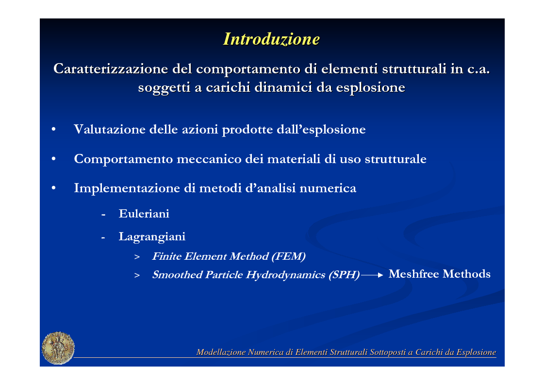 Anteprima della tesi: Modellazione Numerica di Elementi Strutturali Sottoposti a Carichi da Esplosione, Pagina 3