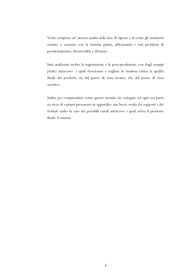 Anteprima della tesi: Ripresa ed elaborazione del suono nell'audiovisivo, Pagina 4