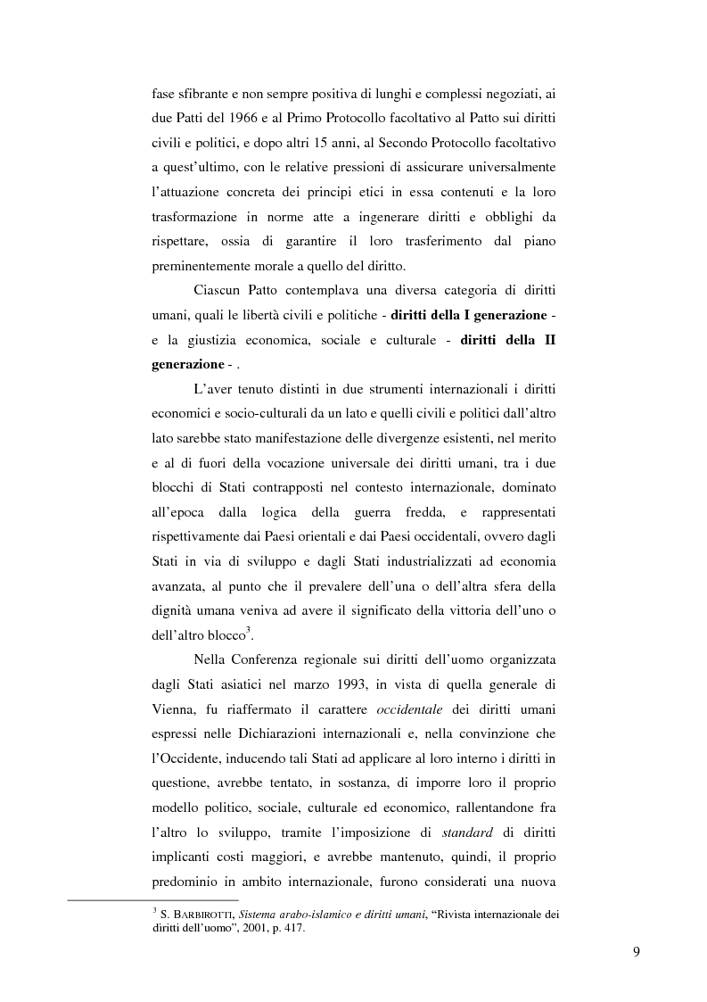 Anteprima della tesi: La protezione dei diritti dell'uomo nei Paesi arabo-islamici, Pagina 3