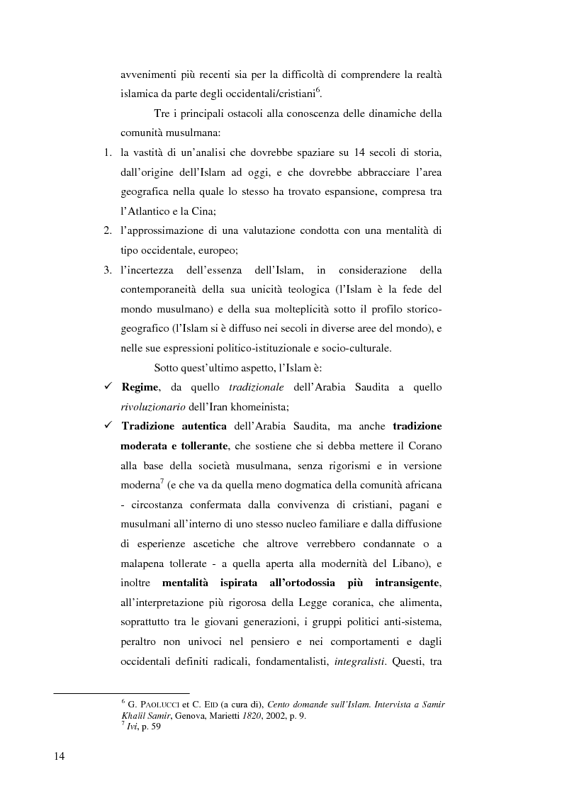 Anteprima della tesi: La protezione dei diritti dell'uomo nei Paesi arabo-islamici, Pagina 8