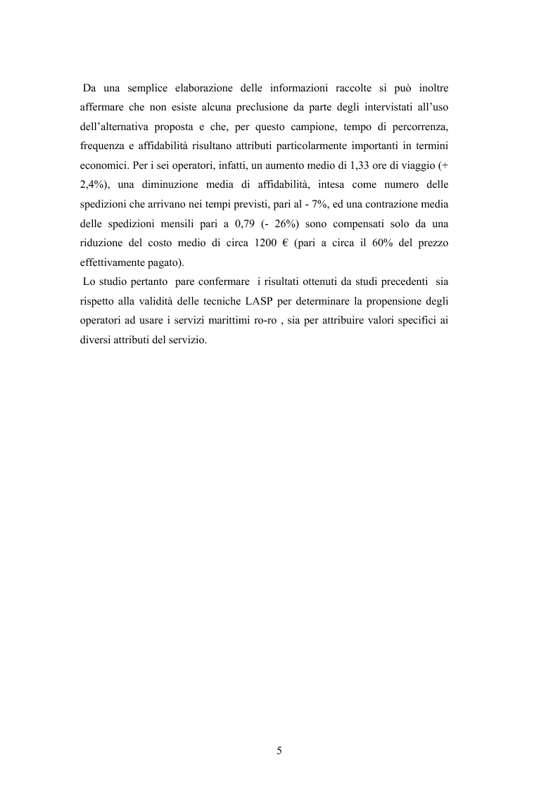 Anteprima della tesi: Studio delle preferenze degli operatori di trasporto nell'area di Taranto, Pagina 4