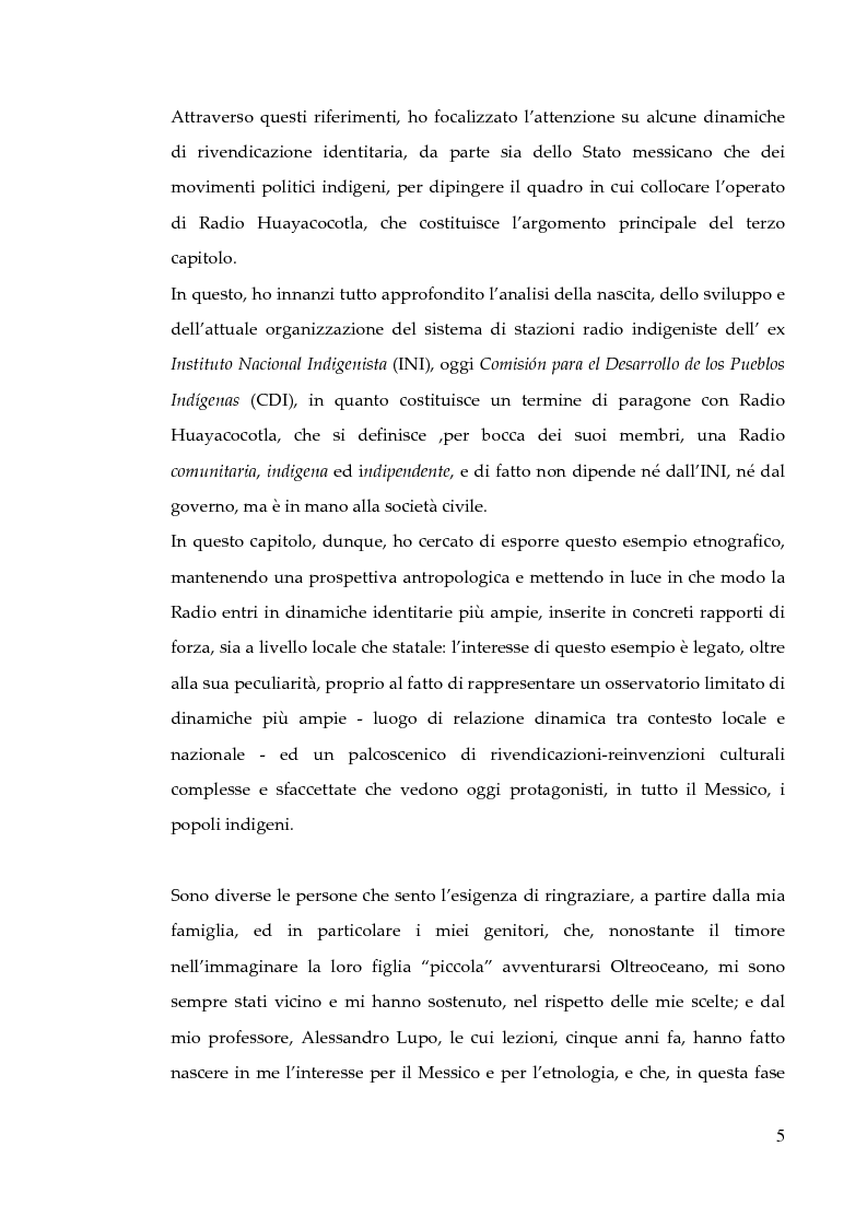 Anteprima della tesi: Etnicità e megahertz. Riflessioni su identità indigena e radiodiffusione nella Sierra Madre Orientale (Messico), Pagina 4