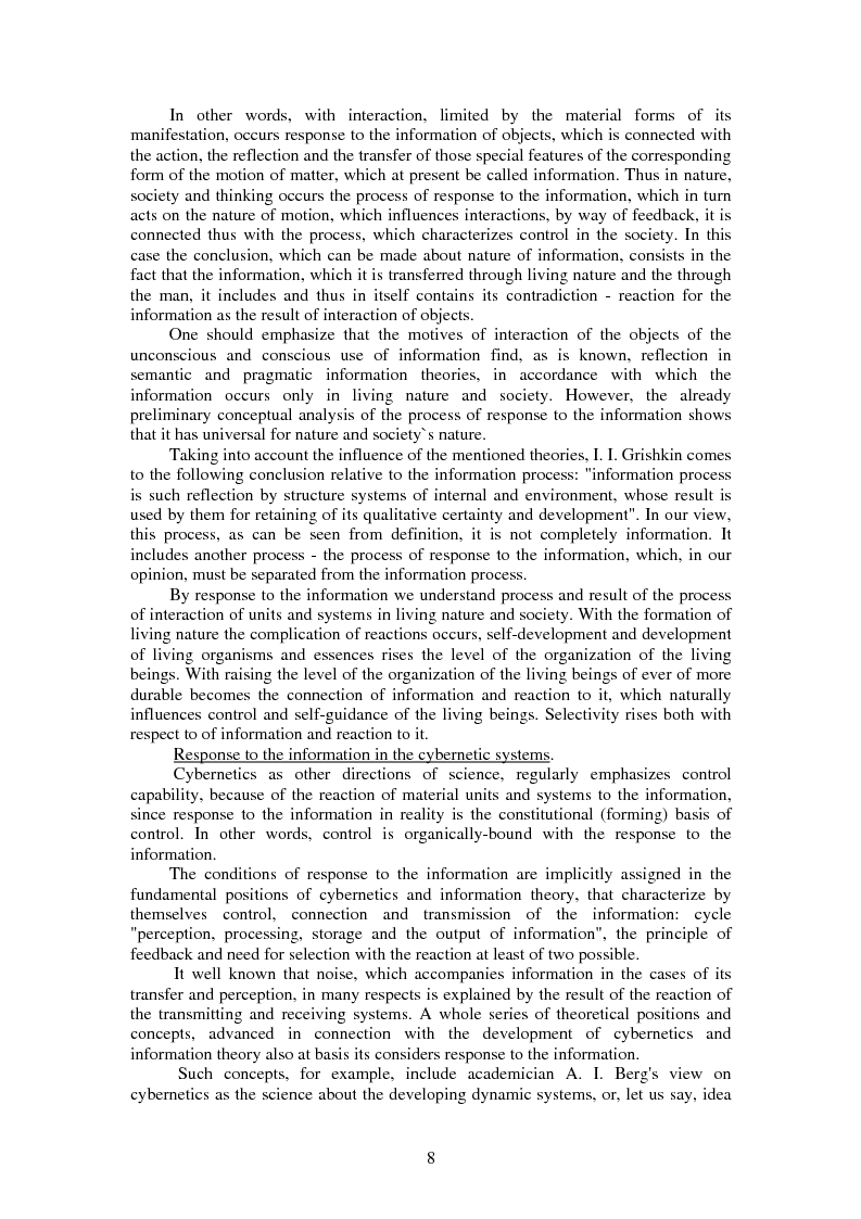 Anteprima della tesi: Social Reaction to the Information, Pagina 6