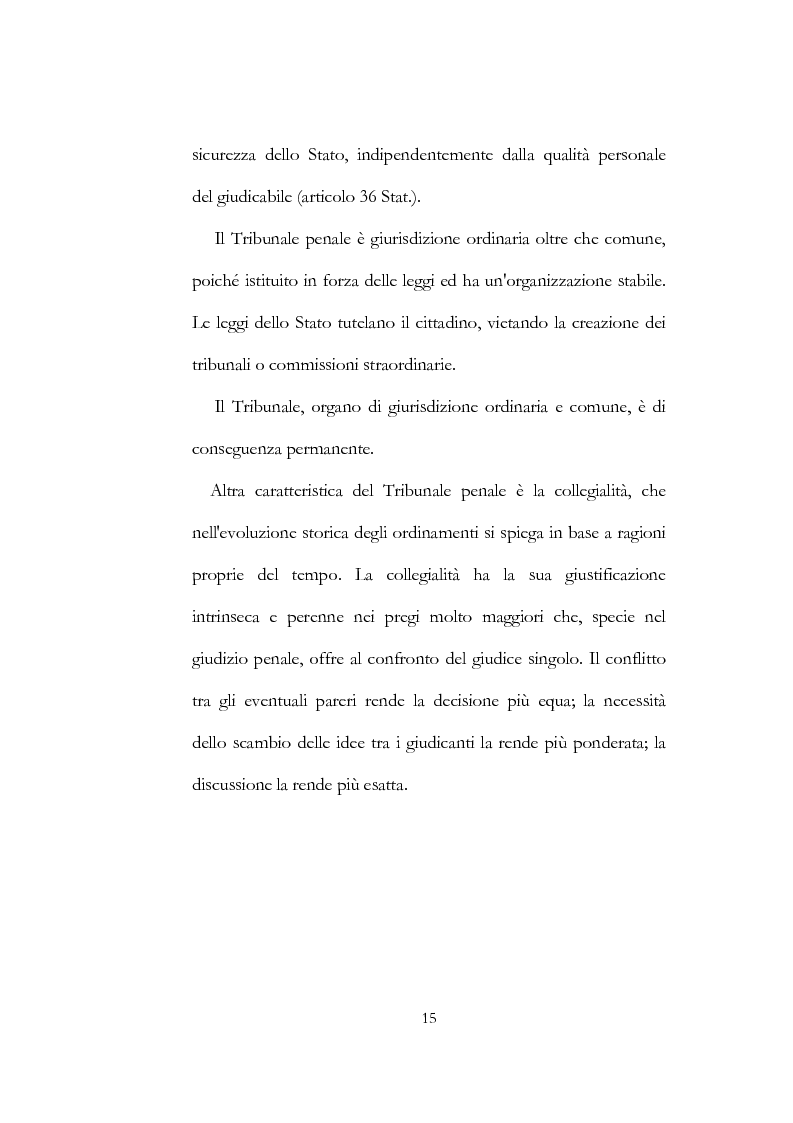 Anteprima della tesi: Organizzazione del Tribunale circondariale civile e penale di Trani, serie dei processi penali anno 1905, Pagina 13