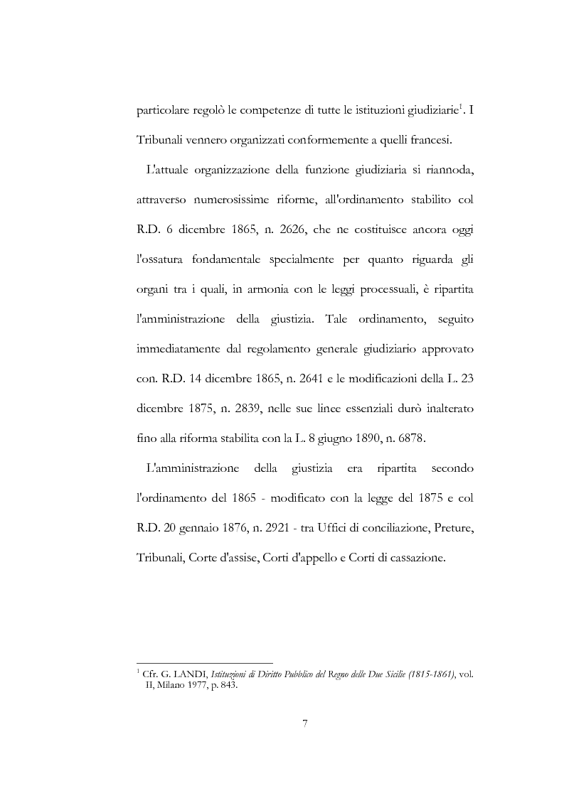 Anteprima della tesi: Organizzazione del Tribunale circondariale civile e penale di Trani, serie dei processi penali anno 1905, Pagina 5