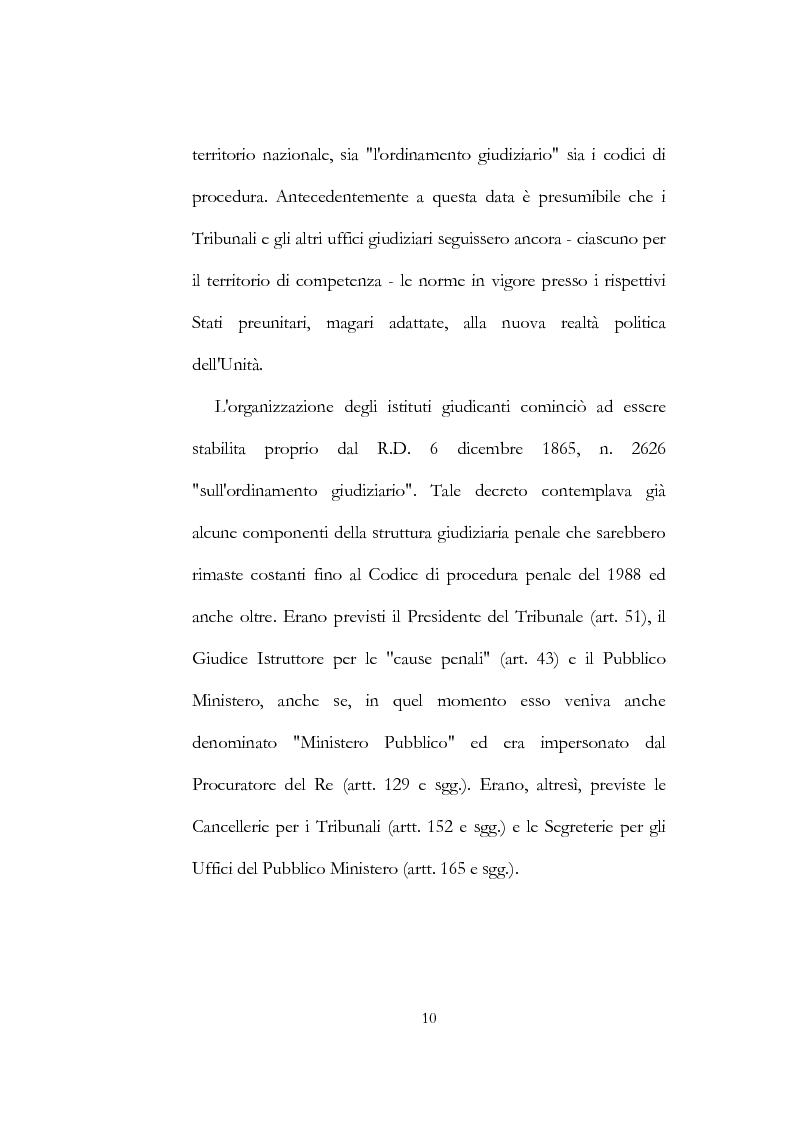 Anteprima della tesi: Organizzazione del Tribunale circondariale civile e penale di Trani, serie dei processi penali anno 1905, Pagina 8