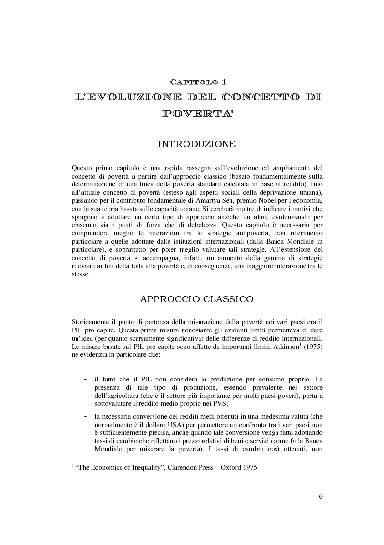 Anteprima della tesi: Le politiche della Banca Mondiale sulla povertà nei paesi in via di sviluppo, Pagina 2