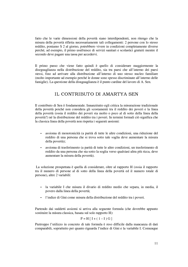 Anteprima della tesi: Le politiche della Banca Mondiale sulla povertà nei paesi in via di sviluppo, Pagina 7