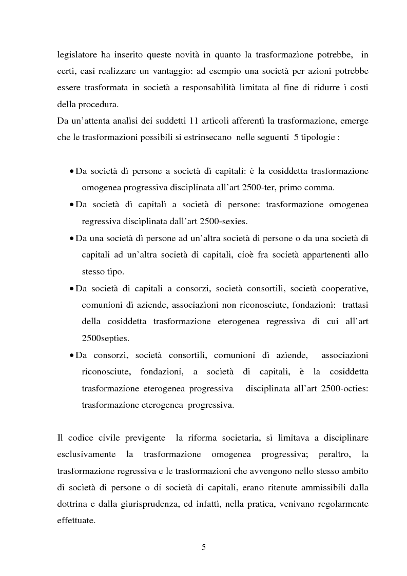 Anteprima della tesi: La perizia di stima relativa alla trasformazione delle società di persone in società di capitali alla luce della normativa introdotta dalla riforma societaria., Pagina 2