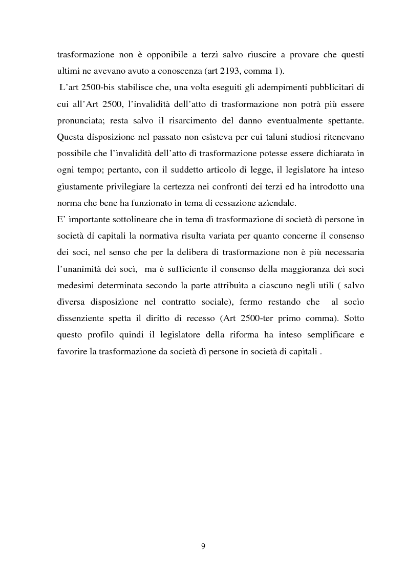 Anteprima della tesi: La perizia di stima relativa alla trasformazione delle società di persone in società di capitali alla luce della normativa introdotta dalla riforma societaria., Pagina 6