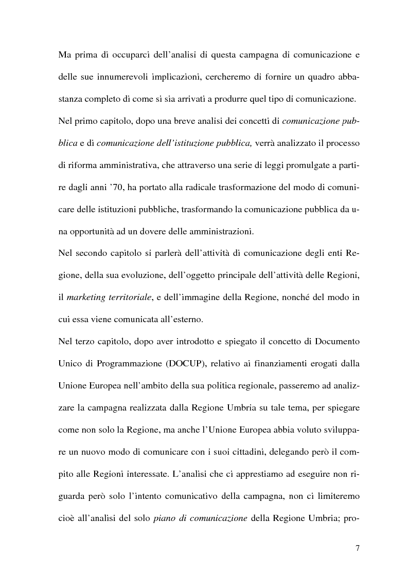 Anteprima della tesi: Un documento di programmazione regionale come problema di comunicazione. Il caso del DOCUP della Regione Umbria, Pagina 3