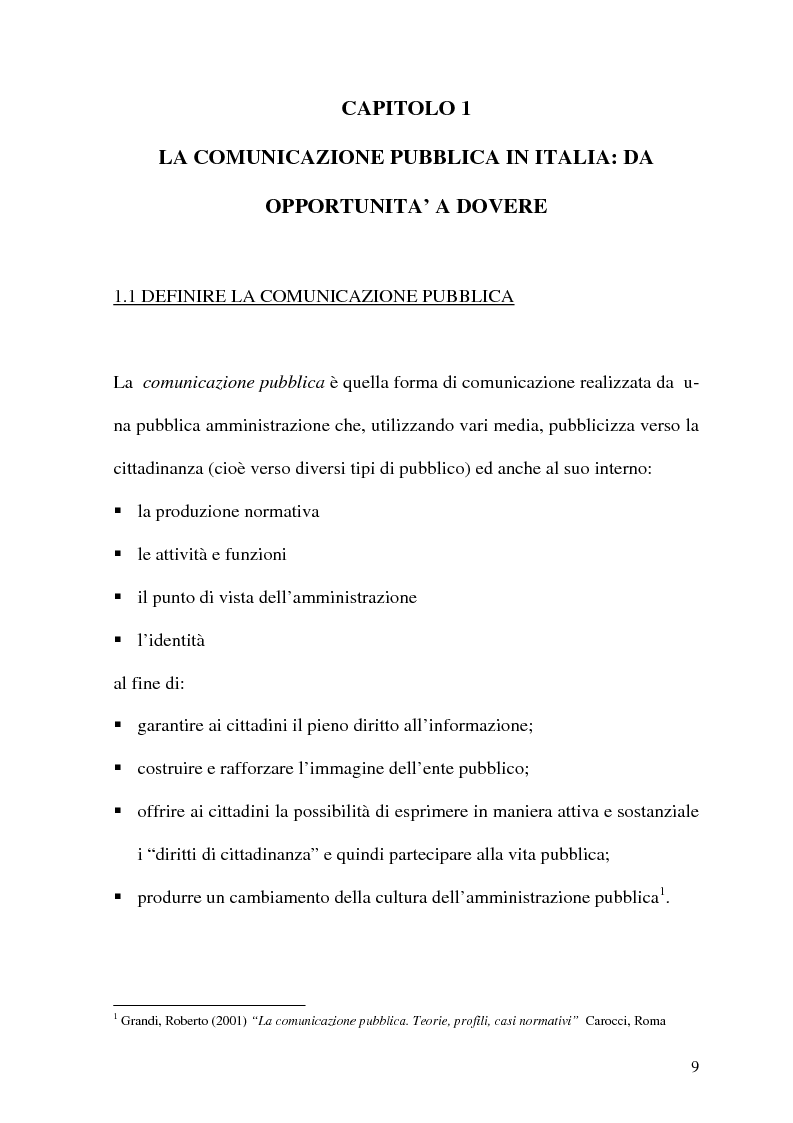 Anteprima della tesi: Un documento di programmazione regionale come problema di comunicazione. Il caso del DOCUP della Regione Umbria, Pagina 5