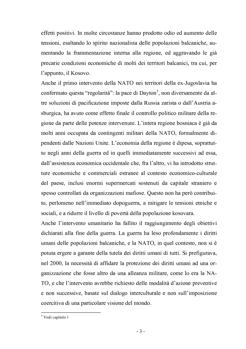 Anteprima della tesi: Il Kosovo tra indipendenza ed integrazione europea: problematiche economico - politiche e strategie di integrazione comunitaria, Pagina 3