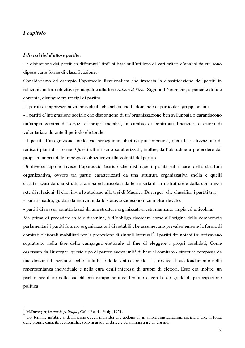 Anteprima della tesi: Partiti politici: processi di trasformazione, Pagina 2