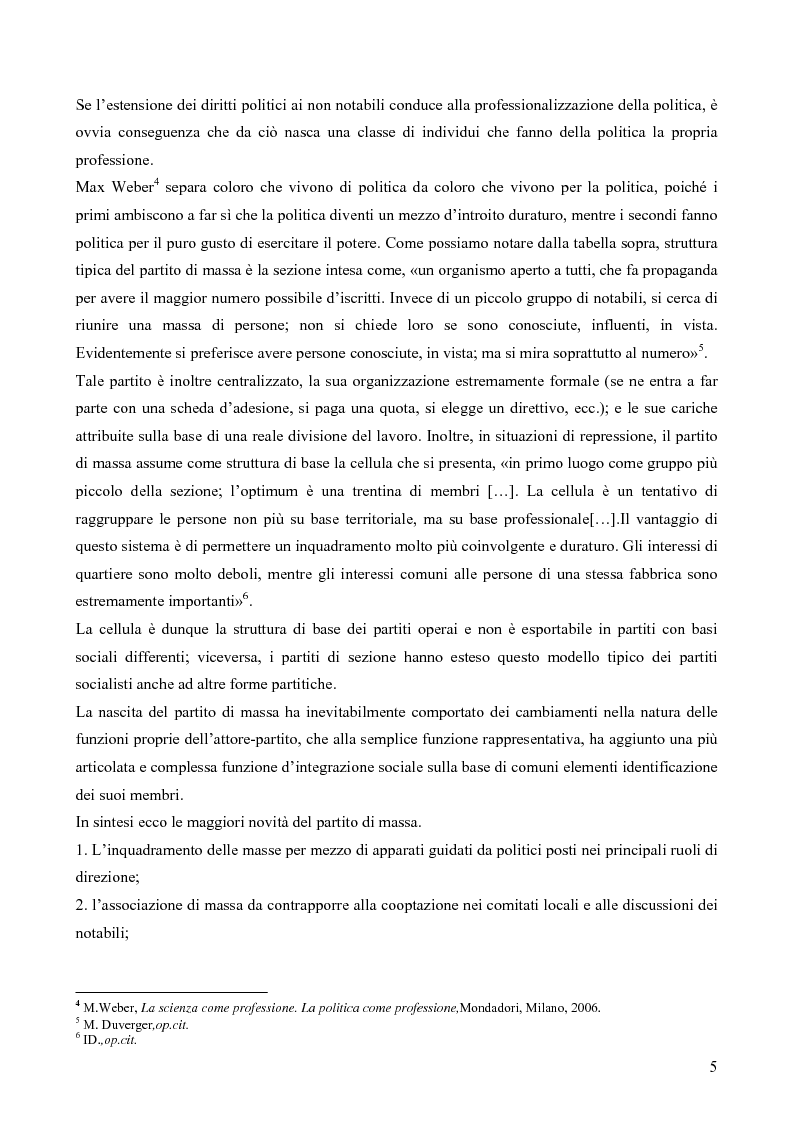 Anteprima della tesi: Partiti politici: processi di trasformazione, Pagina 4