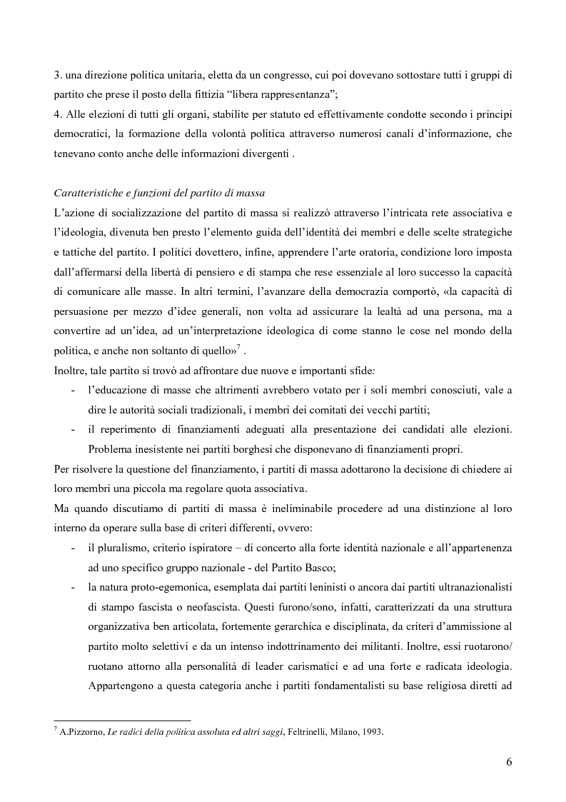 Anteprima della tesi: Partiti politici: processi di trasformazione, Pagina 5