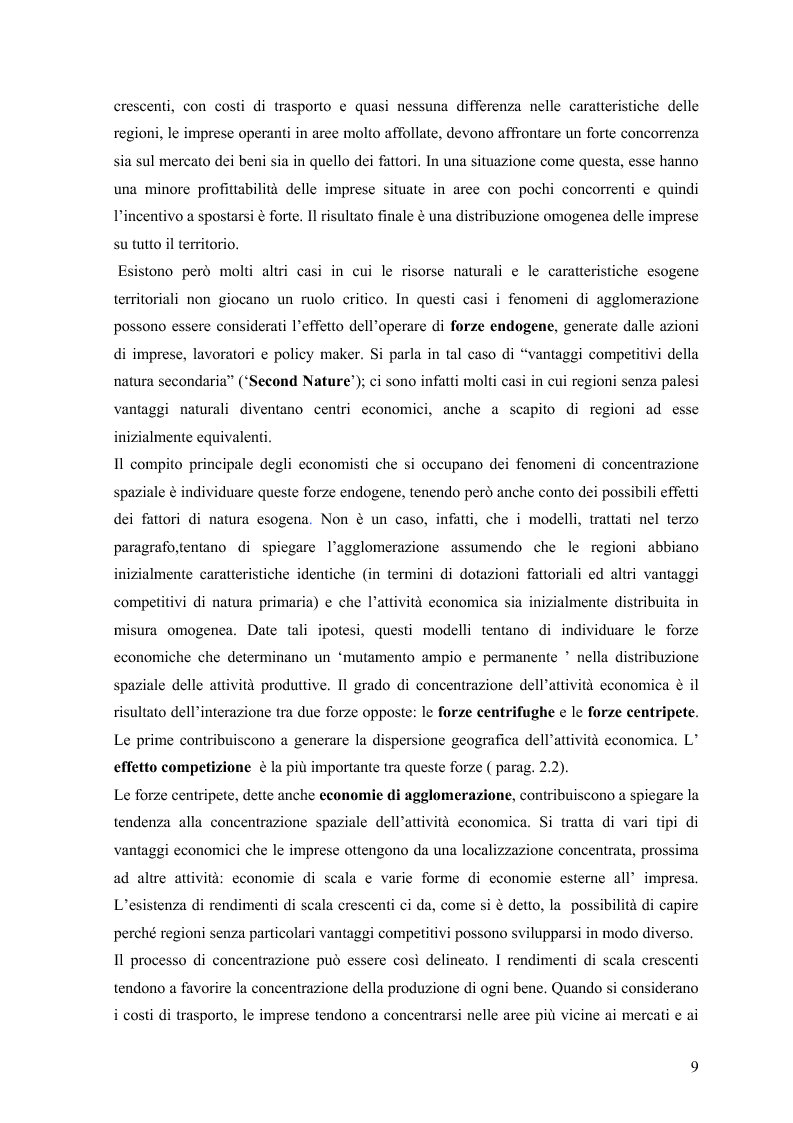 Anteprima della tesi: I distretti industriali: un caso di successo dell'economia italiana, Pagina 7