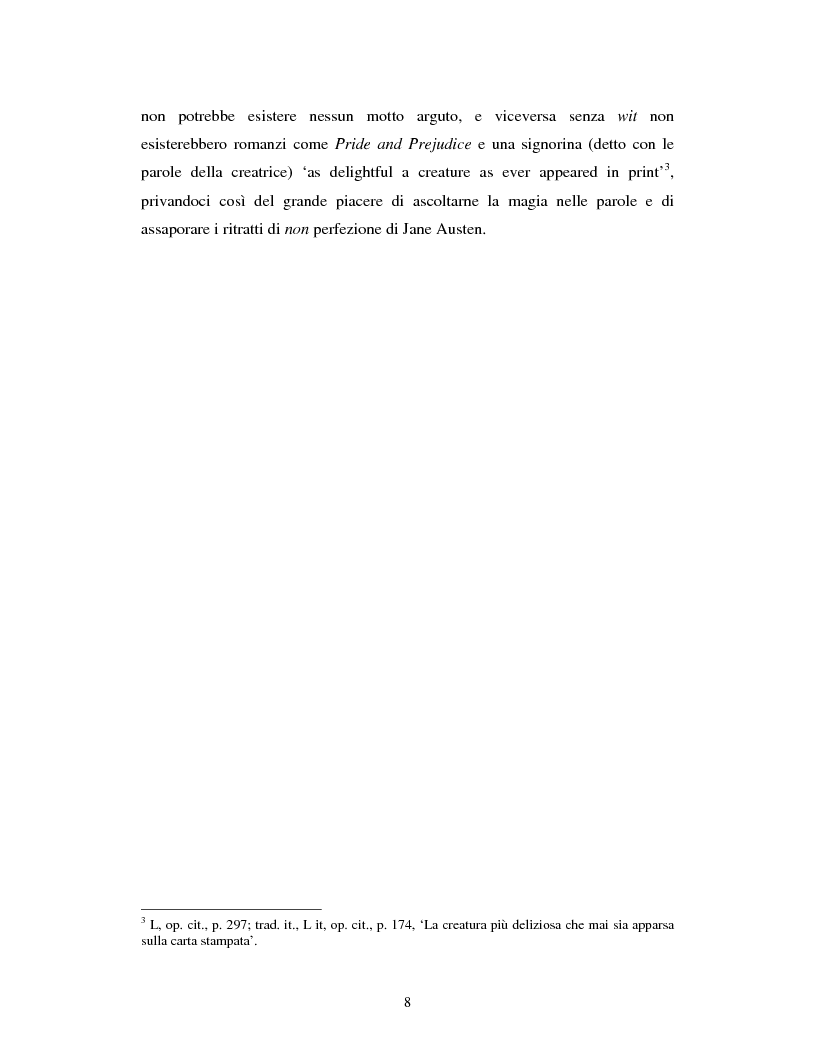 Anteprima della tesi: 'Pictures of Non-Perfection': L'ambiguo wit di Jane Austen, Pagina 2