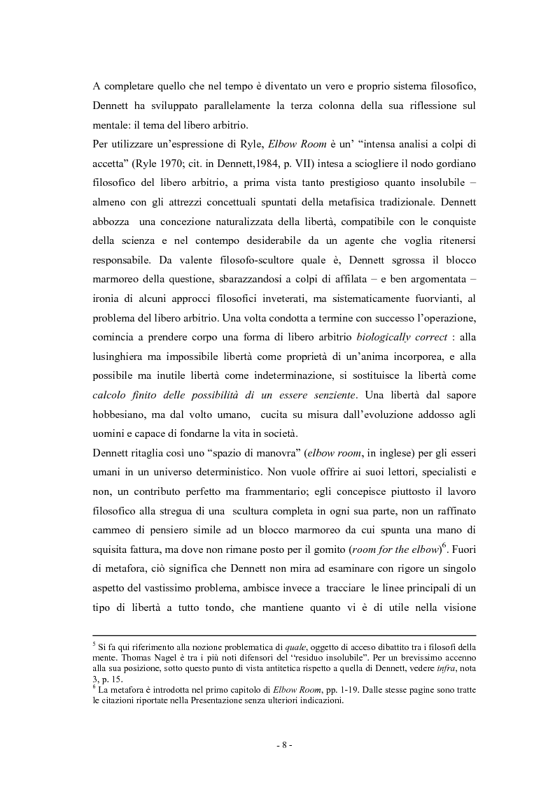 Anteprima della tesi: Materialismo e libero arbitrio in Daniel Clement Dennett, Pagina 3