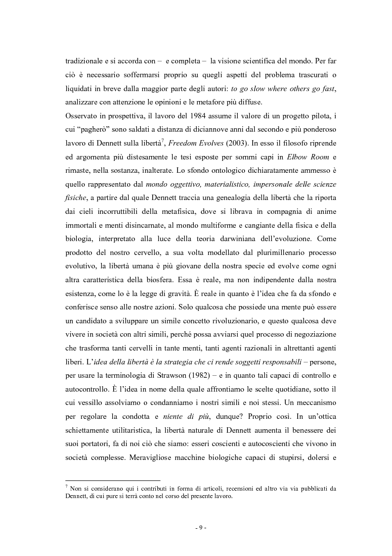 Anteprima della tesi: Materialismo e libero arbitrio in Daniel Clement Dennett, Pagina 4