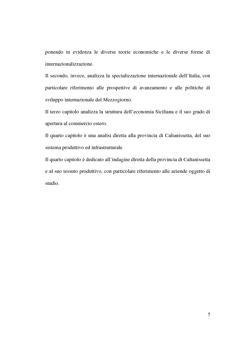 Anteprima della tesi: Il Mezzogiorno e la Sicilia nello scenario internazionale. La posizione competitiva della provincia di Caltanissetta., Pagina 2
