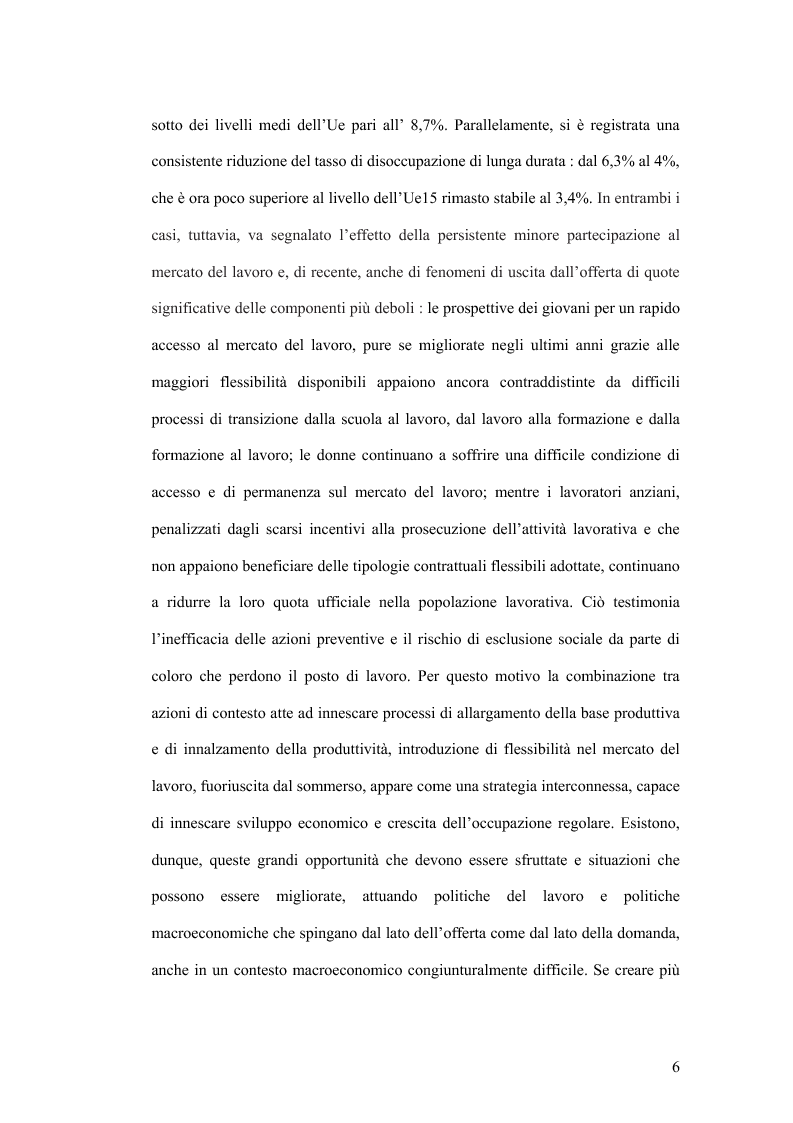 Anteprima della tesi: Flessibilità del lavoro e occupazione giovanile: un caso di studio, Pagina 2