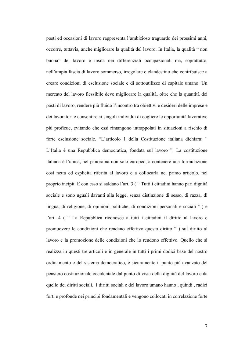 Anteprima della tesi: Flessibilità del lavoro e occupazione giovanile: un caso di studio, Pagina 3