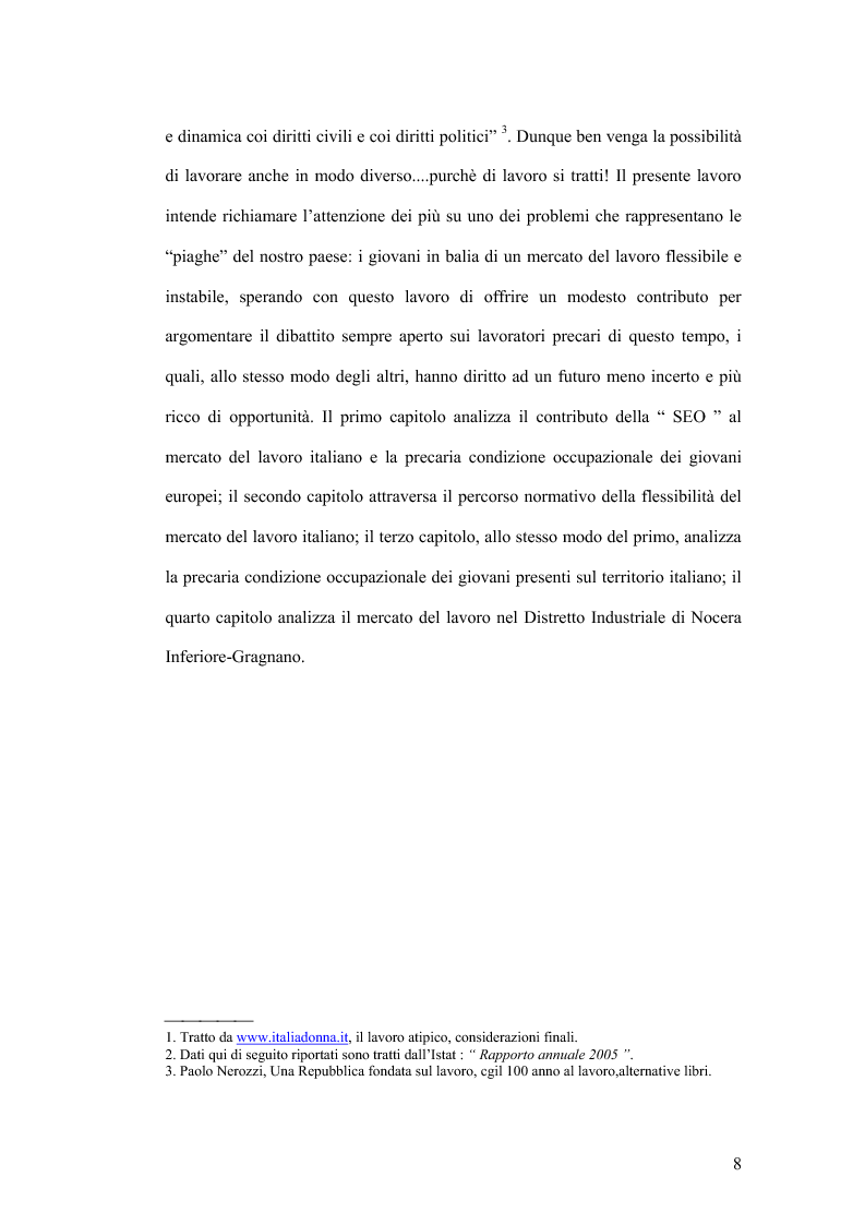 Anteprima della tesi: Flessibilità del lavoro e occupazione giovanile: un caso di studio, Pagina 4
