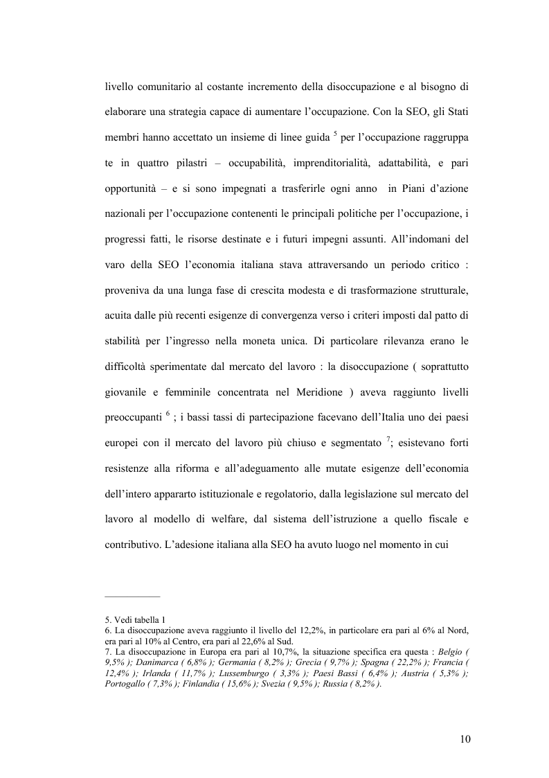 Anteprima della tesi: Flessibilità del lavoro e occupazione giovanile: un caso di studio, Pagina 6