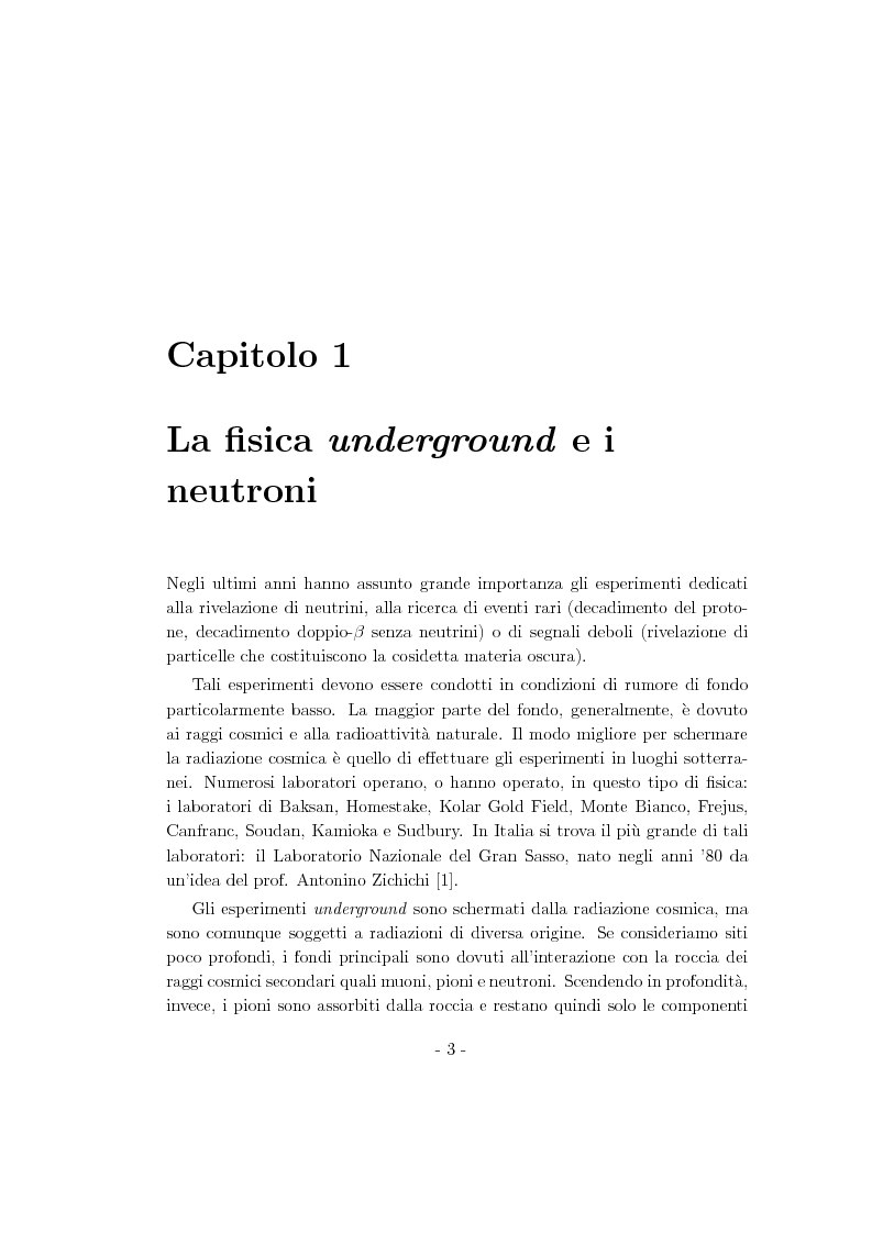 Anteprima della tesi: Studio del flusso di neutroni indotto dai muoni cosmici nei LNGS con l'esperimento LVD, Pagina 3