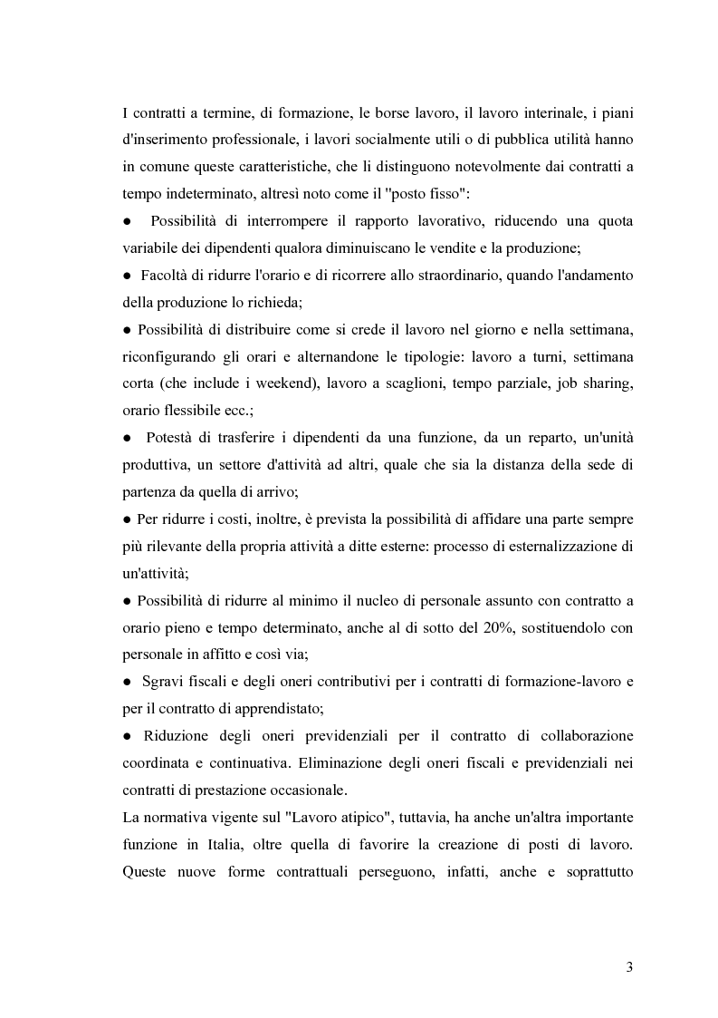 Anteprima della tesi: La flessibilità nel mercato del lavoro italiano, Pagina 3